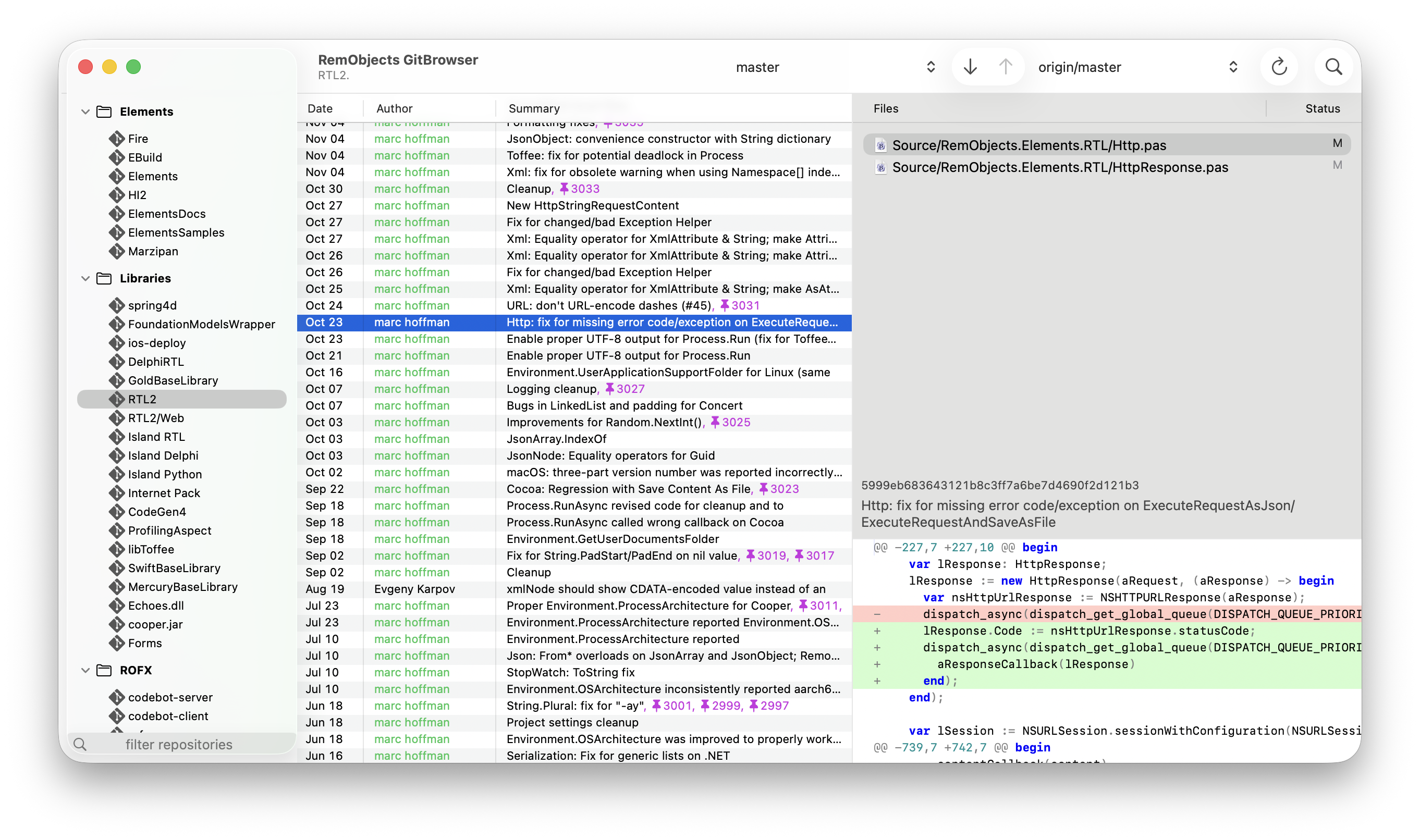 GitBrowser repository overview