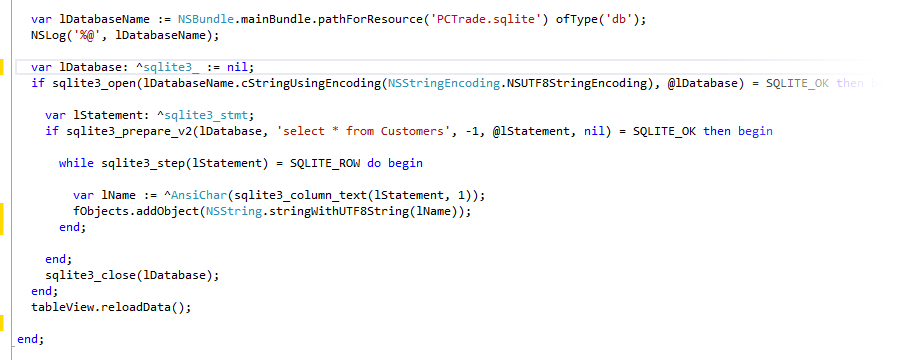 Oxygene Cocoa SQLite